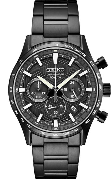 Men's Quartz Chronograph- Black Dial Watch